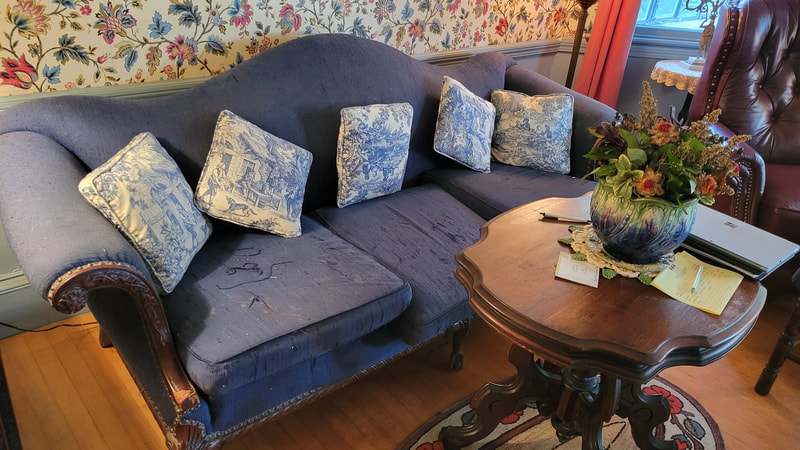 Antique Sofa - Before Reupholstering by Landry Home Decorating