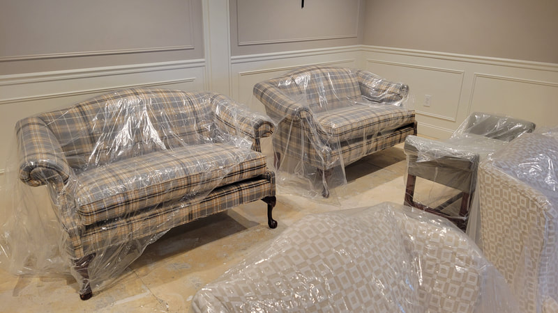 Reupholstered Furniture for a Local Funeral Home
